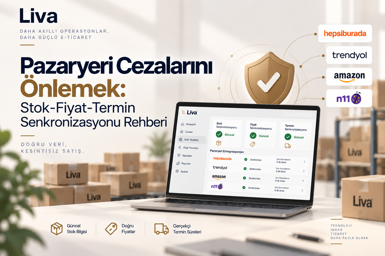 Blog yazısı Pazaryeri Cezalarını Önlemek: Stok-Fiyat-Termin Senkronizasyonu Rehberiiçin resim